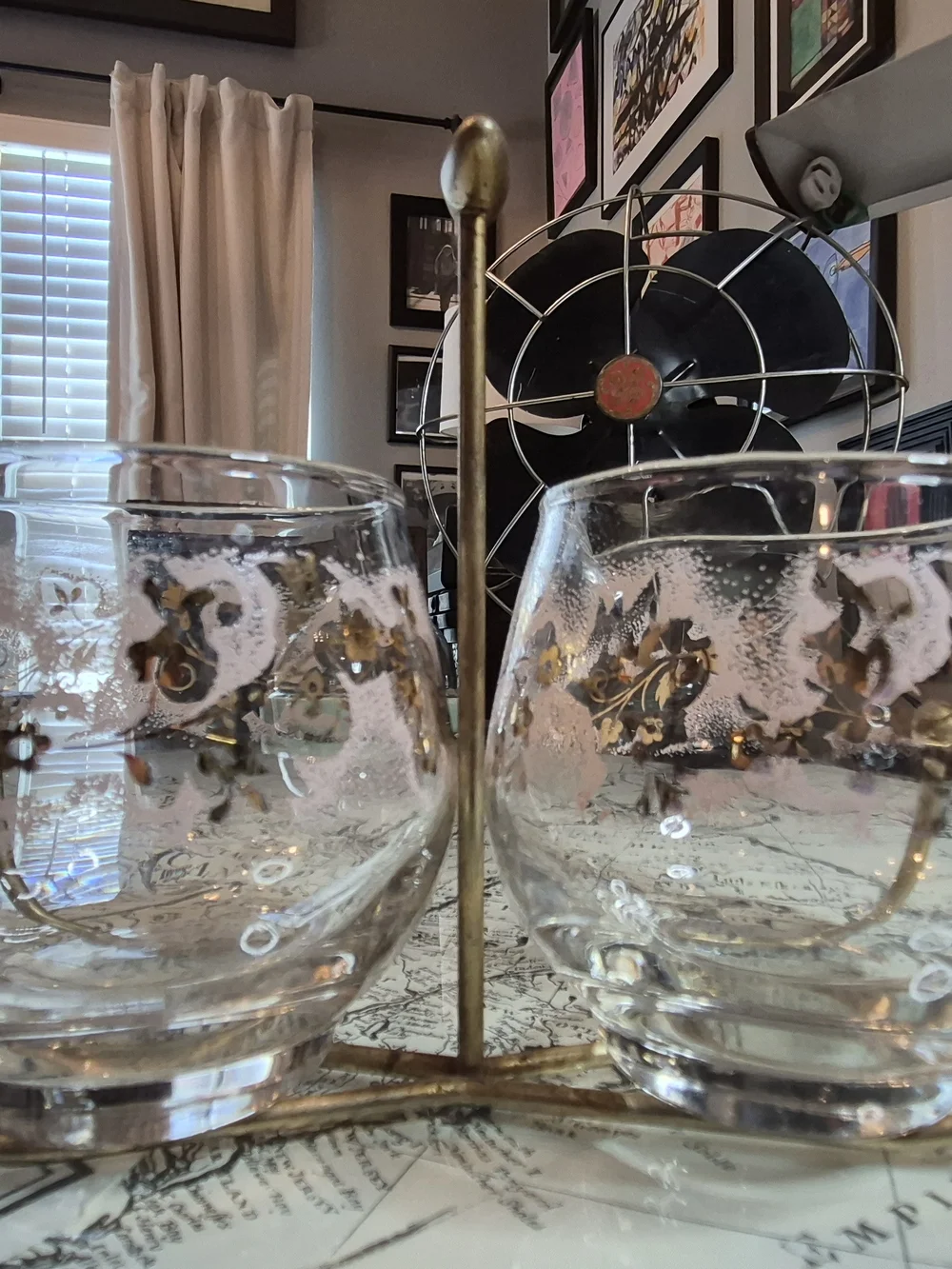 Libby Glass Mid Century Modern Cream Sugar Set Vintage